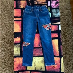 Gap butterfly embellished jeans, girls size 12-R.